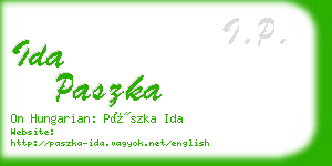 ida paszka business card